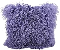 Vista 55 de Saro Lifestyle Almohada de piel de cordero mongol rellena de poliéster