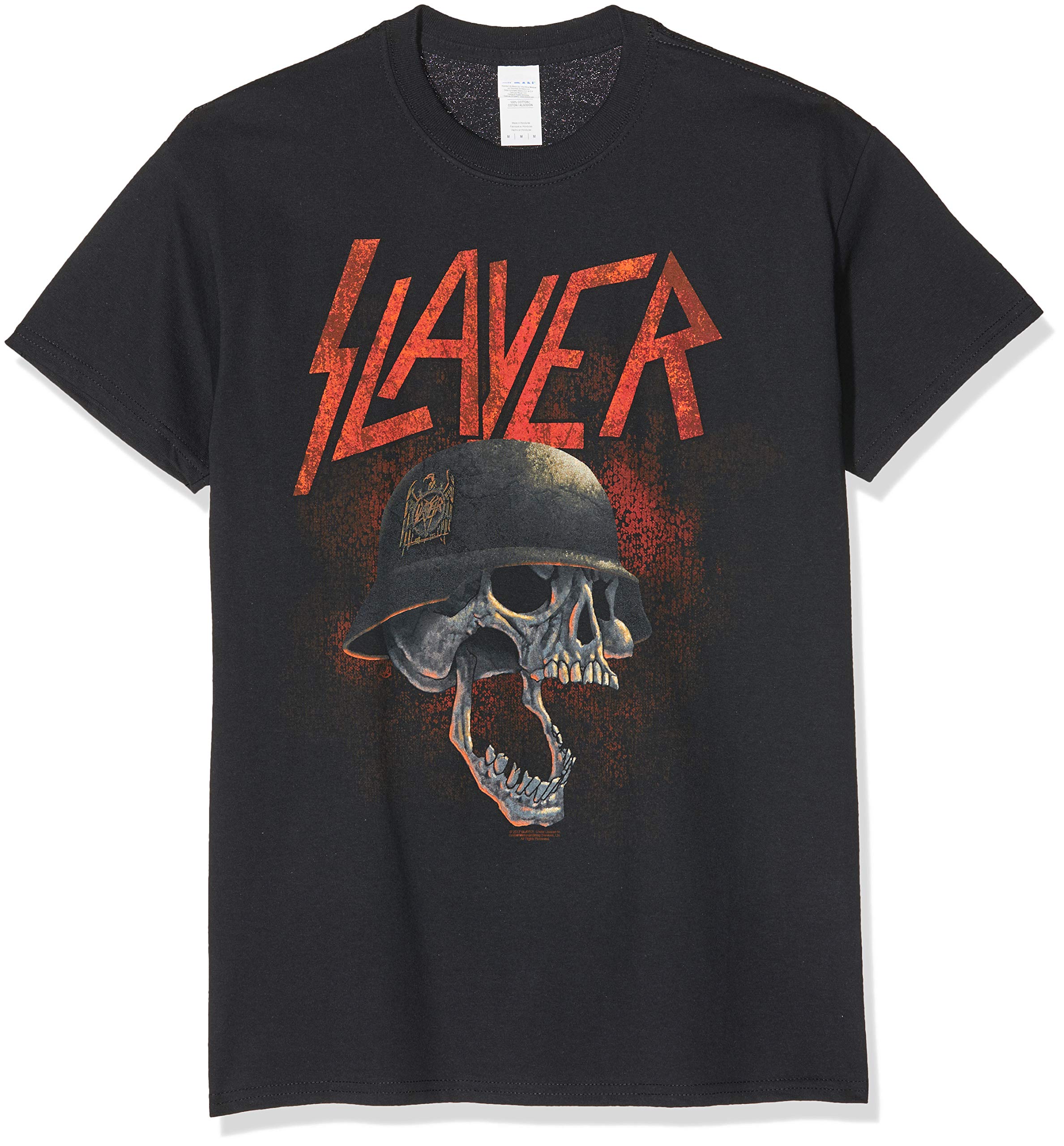 Slayer Men's Black (Black Black) Hellmitt Regular Fit Crew Neck Short Sleeve T - Shirt, Medium (Manufacturer Size:medium)