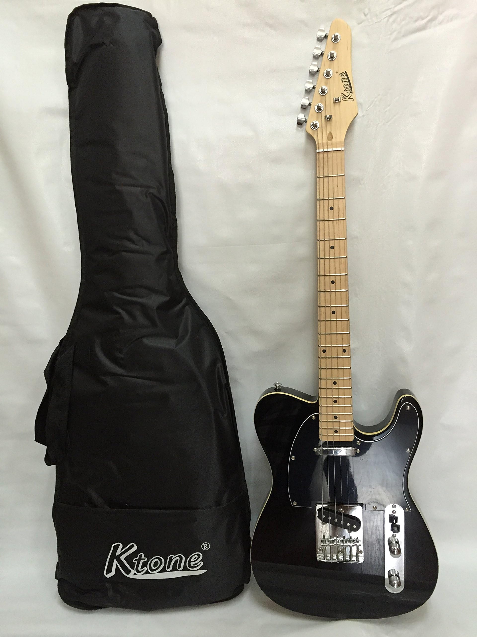 6 String Electric Guitar Black, with Free Gig Bag