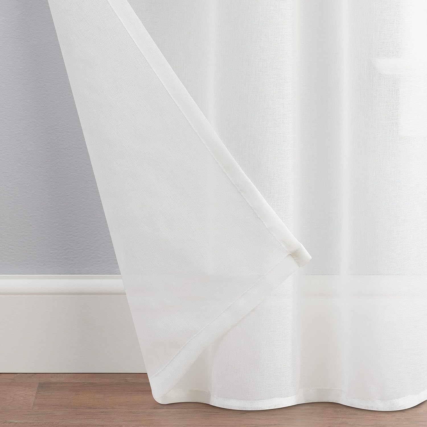 ECLIPSE Ines Printed Ombre Textured Light Filtering Grommet Window Curtains for Bedroom (2 Panels), 52 in x 95 in, Ivory