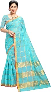 Sidhidata Women's Kota Doria Pure Cotton Saree With Unstiched Blouse Piece Price In India