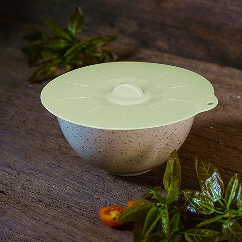 Miniatura 3 de 4 Pack 5.9" Silicone Lids for Cups Bowls Plates Pans, Microwave Splatter Cover, Kitchen Containers Lids Cover for Food Storage,Light Green Small