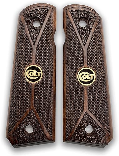 Vista 13 de 1911 Original Series US Logo Wooden 1911 Grips, Ambi Safety Cut, Handgun-Pistol Grips, 1911 Wood, Full Size, 1911 Accessories, Gift for Veterans