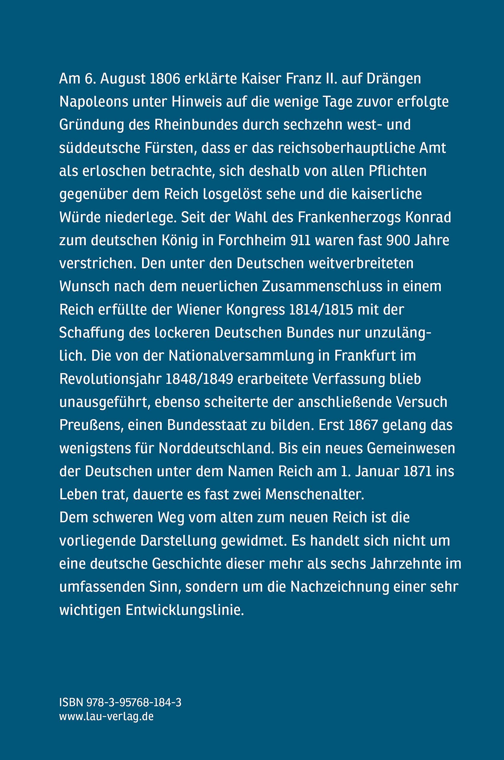 Auf dem Weg zur Demokratie: Das Streben nach deutscher Einheit 1792-1871