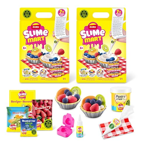 Slime Mart Bolsa pequeña (Strawberry Cheesecake) de ZURU, Juguete de Compuesto de Baba