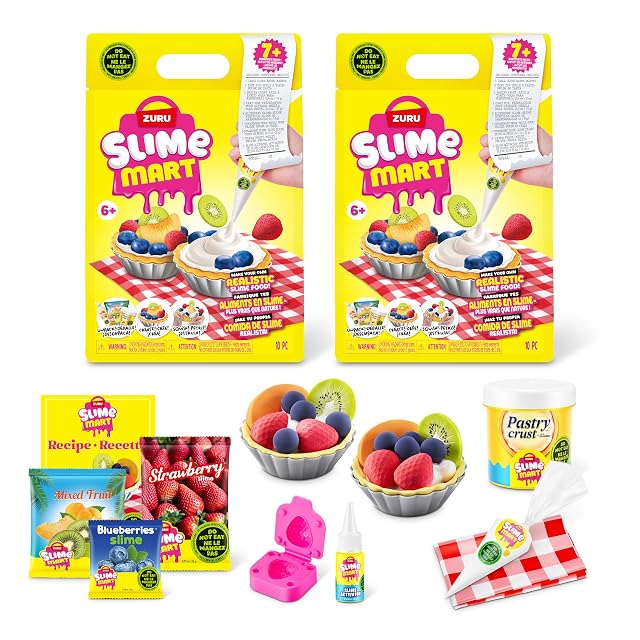 Slime Mart Bolsa pequeña (Strawberry Cheesecake) de ZURU, Juguete de Compuesto de Baba