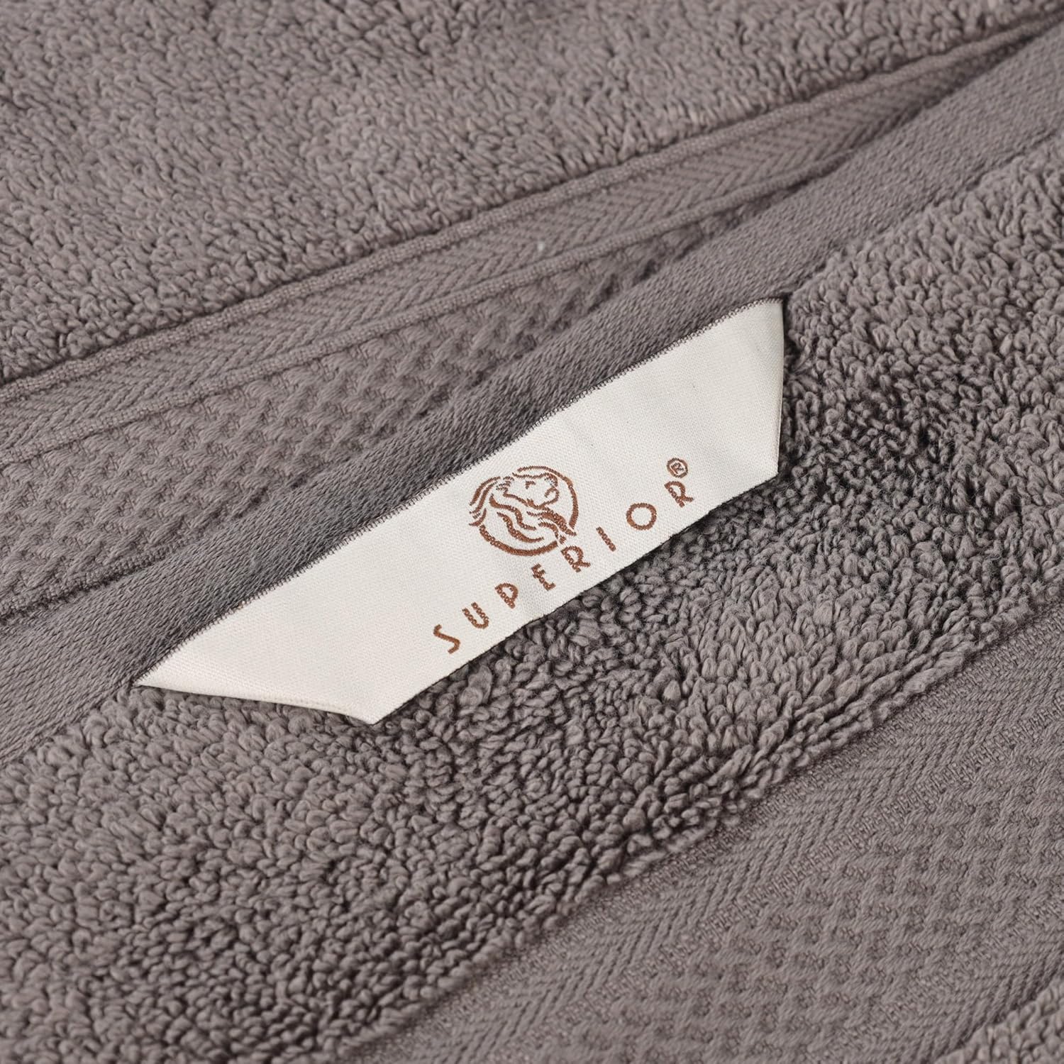 Superior Cotton 3-Piece Towel Set, Zero Twist, Quick Dry, Home Essentials, Shower, Spa, Luxury Plush Soft Absorbent Towels, Includes 1 Bath, 1 Hand, 1 Washcloth/Face Towel, Solid, Charcoal - Image 9