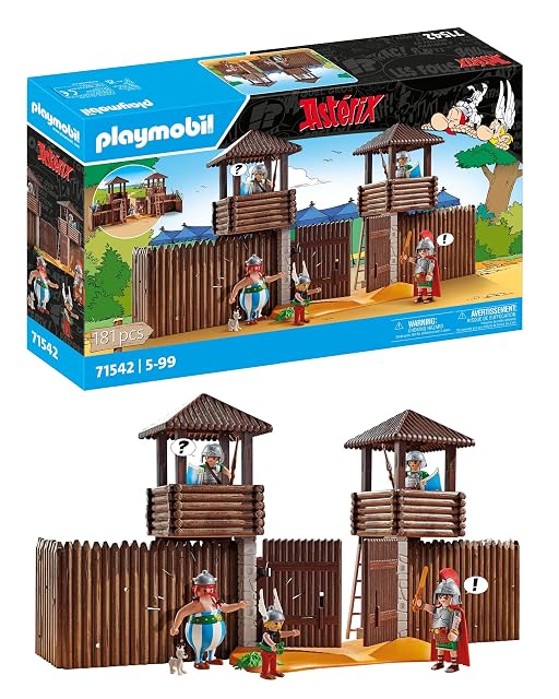 PLAYMOBIL Asterix 71542 Campamento Romano, emocionante Conquista del Campamento por los galos, Incluyendo poción mágica para Aumentar la Fuerza, detallados Juguetes para niños a Partir de 5 años