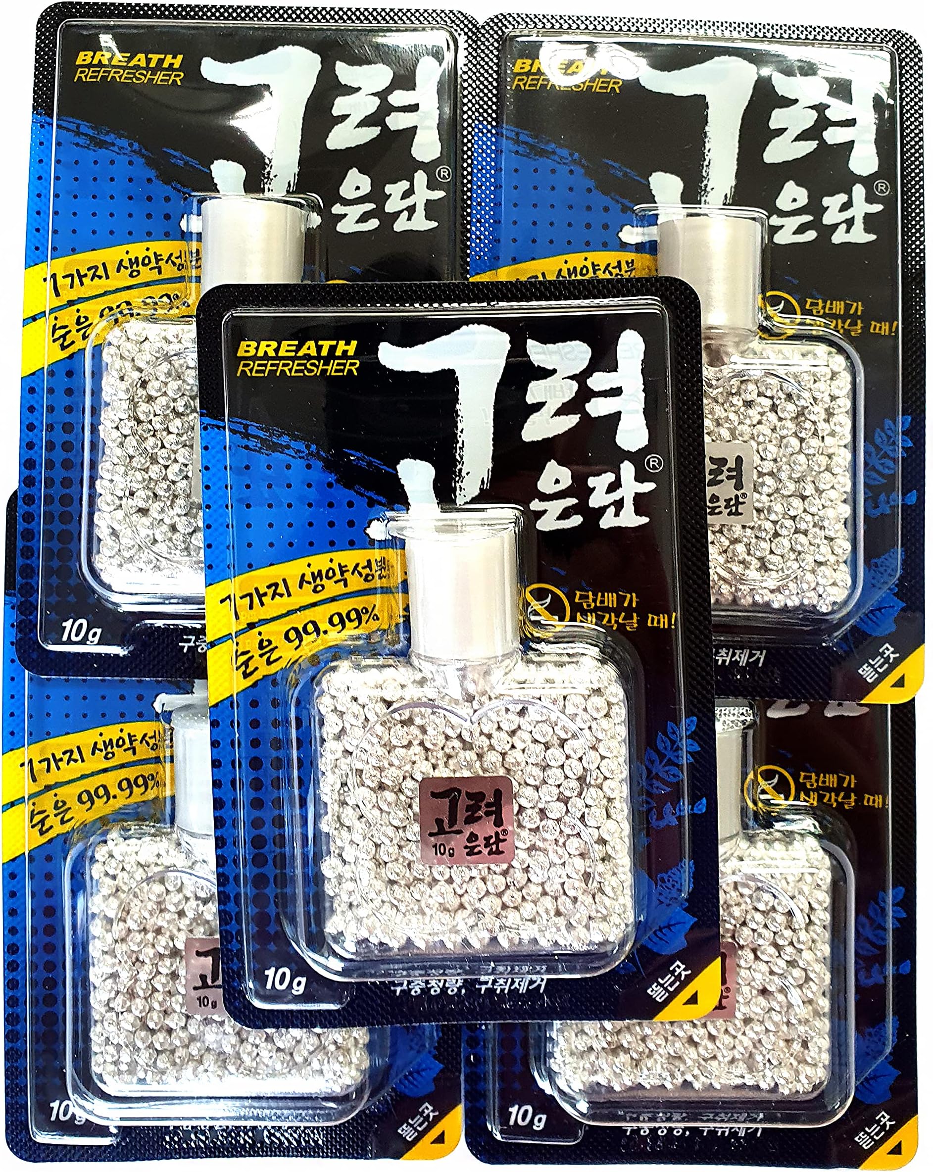 Breath Refresher for Oral Care, Silver (5 packs)