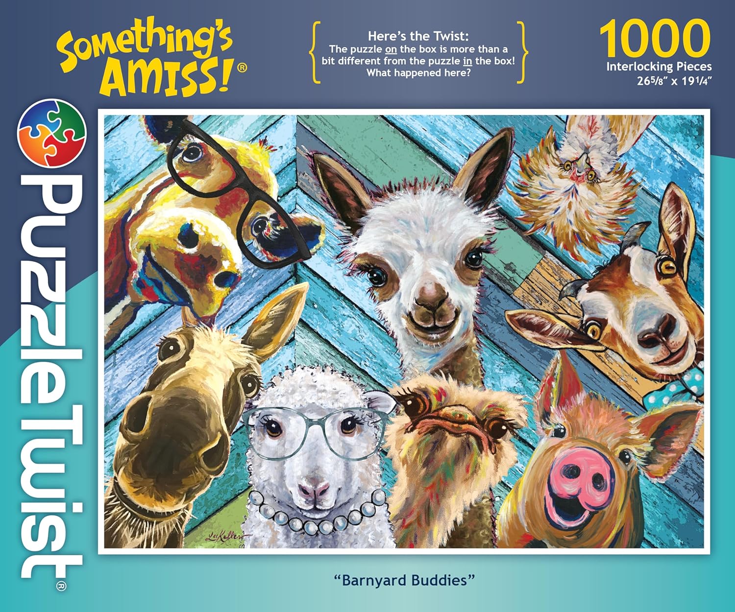 PuzzleTwist® - Barnyard Buddies - Something’s Amiss! Series - 1000 Piece Jigsaw Puzzle