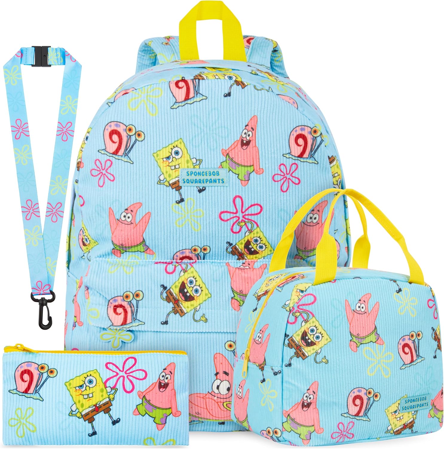 Get Trend Disney Princess Girls Corduroy Backpack 4 Piece Set