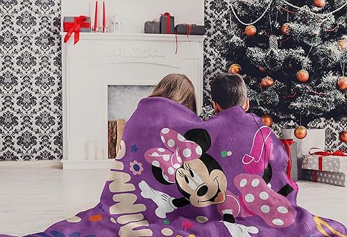 Miniatura 6 de Northwest Minnie Mouse Micro Raschel - Manta de 46 x 60 pulgadas, flores que caen