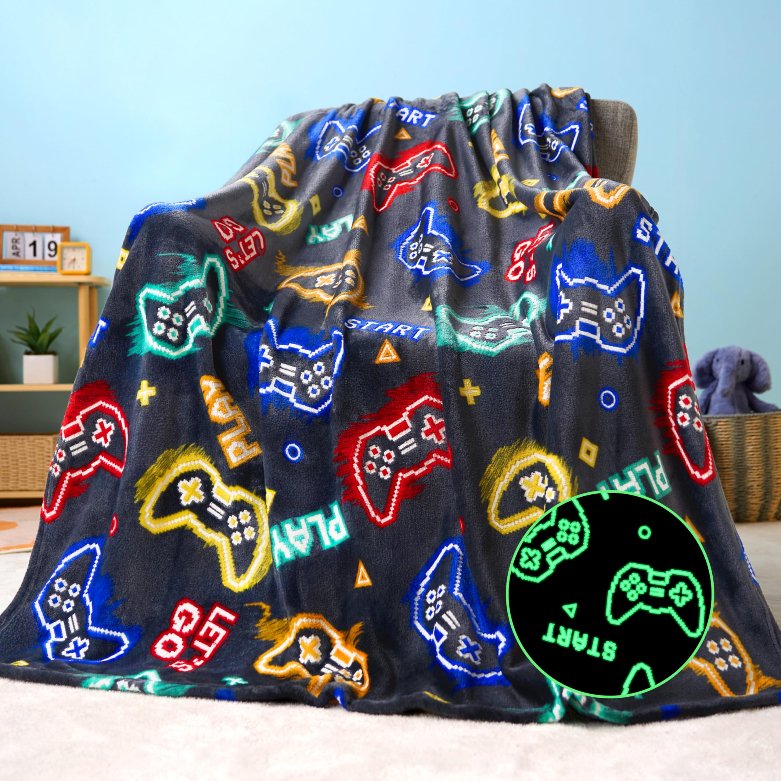 Manta Que Brilla En La Oscuridad Para Niños De 50 X 60