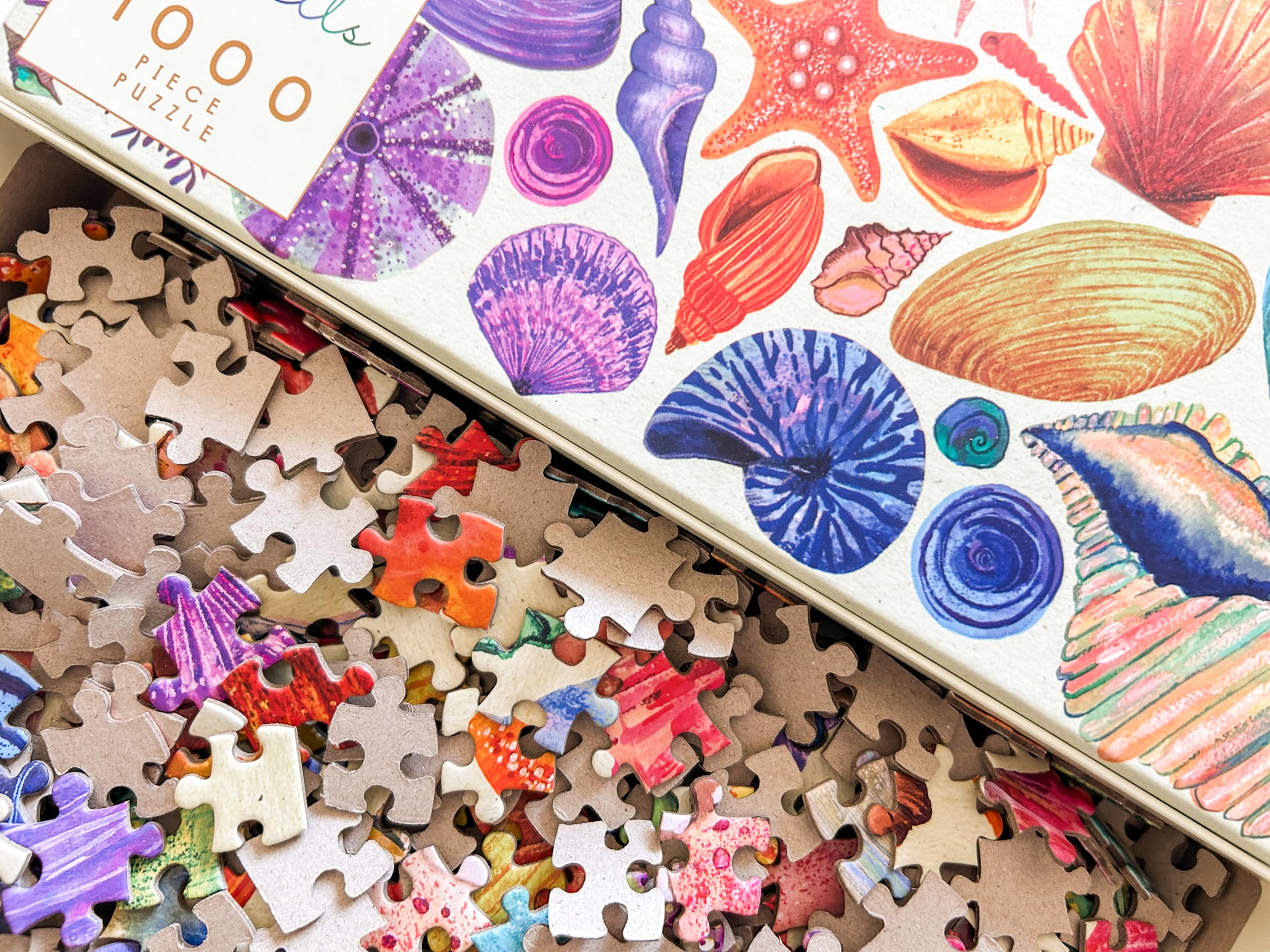 Elena Essex 1000 Piece Puzzle for Adults - , Puzzles for Adults 1000 Pieces, Colorful Beach Ocean Seashell, Puzzle 1000 Pieces, Size 28 x 20 inches: Sunrise