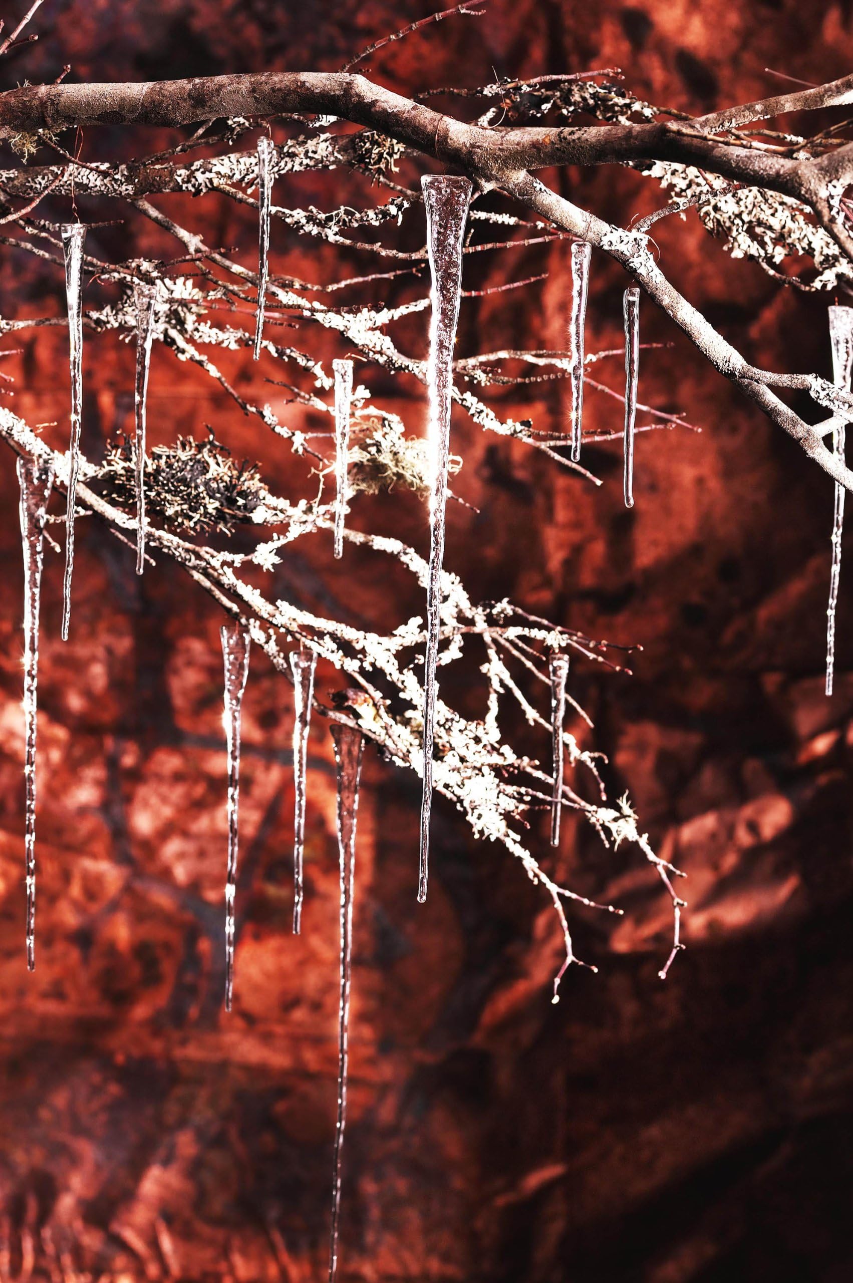 Handcrafted Glass Icicle Ornaments (Set of 20)