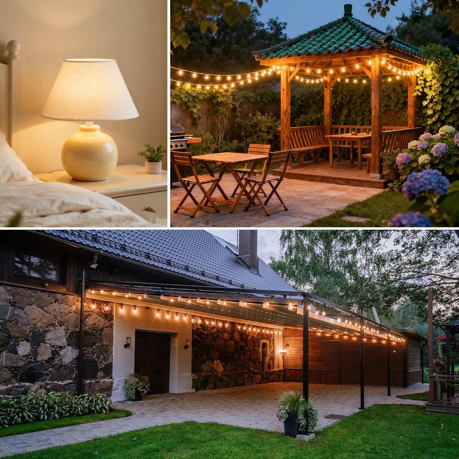 G40 Led Replacement Light Bulbs,Amber Glass E12 Candelabra Light Bulbs, 1W Equivalent 7W 1.5 Inch Small Light Bulbs for Outdoor String Lights, Party Patio Garden Decor,Warm White 2200K, 25Pack