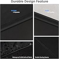 Vista 5 de Ankoco Cubierta para parrilla de 66 pulgadas 420D resistente al agua, cubierta para parrilla de barbacoa de gas resistente a los rayos UV