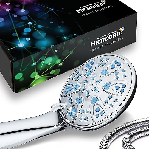 Miniatura 2 de AquaDance Regadera de mano de alta presión, antimicrobiana, que no se atasca, con 6 modos, con boquilla protegida contra el crecimiento de hongos,
