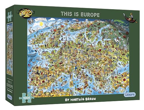 Gibsons G7113 - Puzzle This is Europe Piezas, Rompecabezas Premium para Adultos