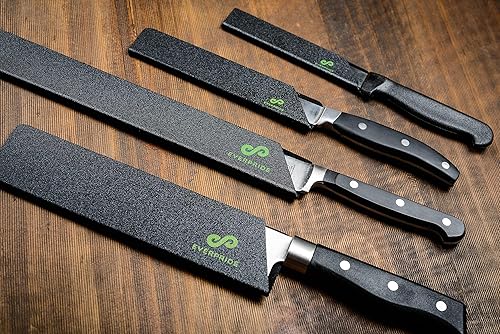 Miniatura 8 de EVERPRIDE Juego de fundas para cuchillos de chef (juego de 4 piezas) protectores universales para cuchillos de chef y cocina, duraderos, sin BPA,
