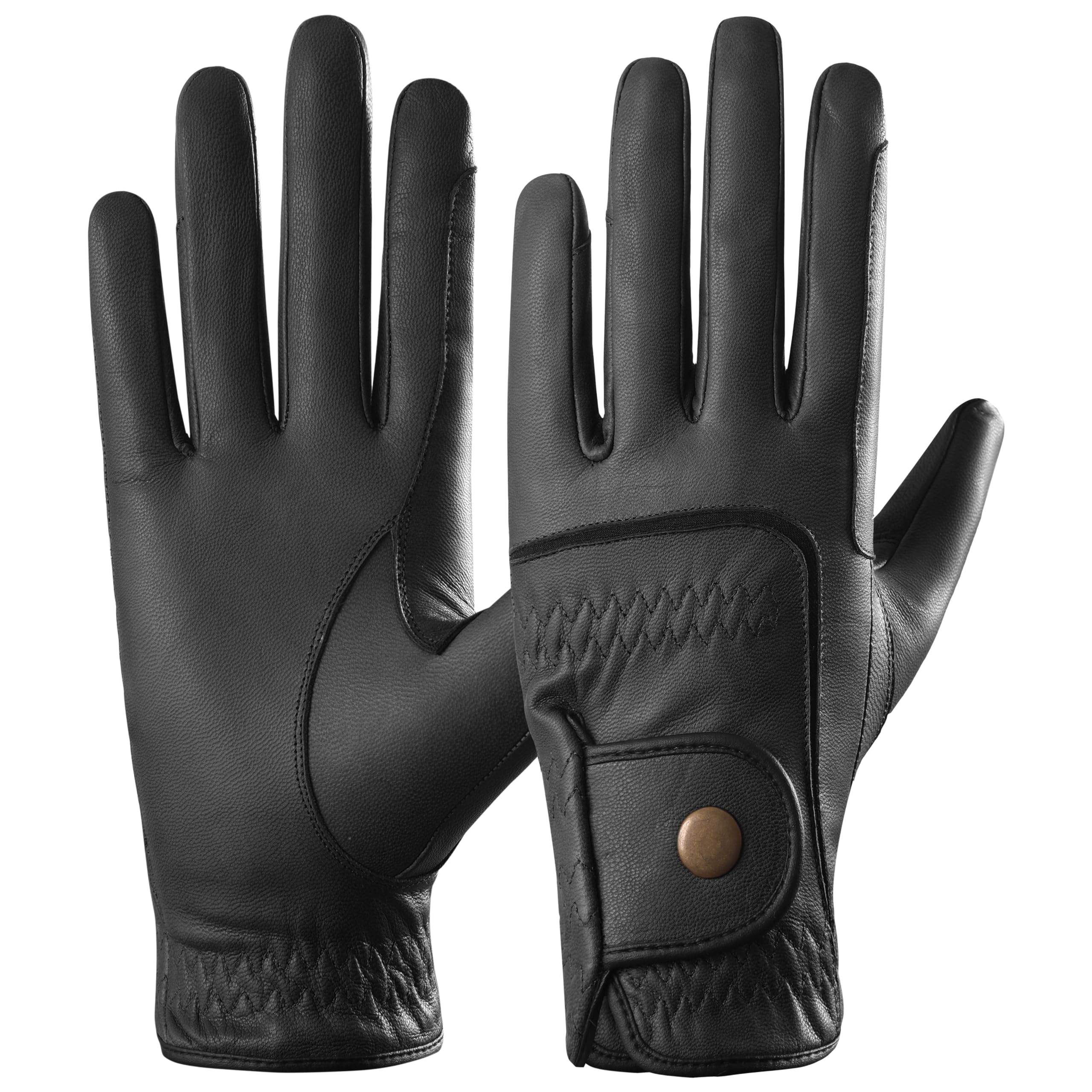 AFEGenuine Leather Horse Riding Gloves Ladies Dublin Track Gloves Leather  Equestrian - Main Image