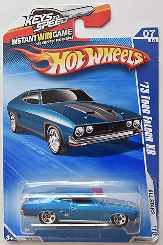Hot Wheels 2010 All Stars 710, azul '73 Ford Falcon XB 125240 llaves para velocidad tarjeta