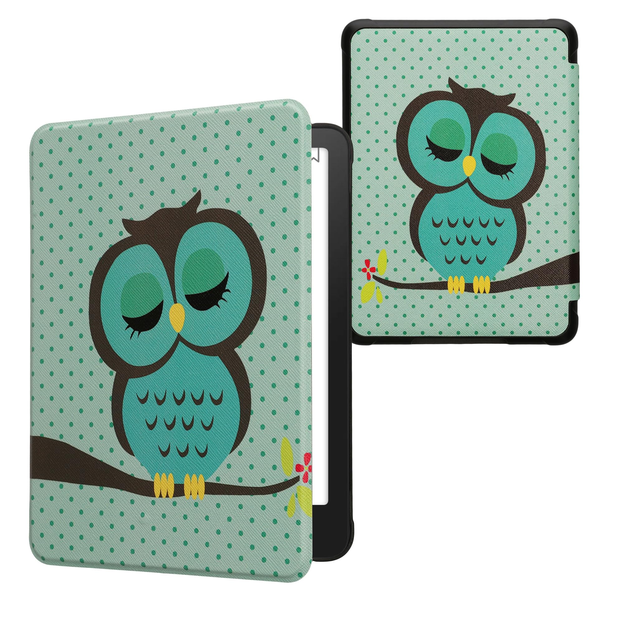 kwmobile Cover for Amazon Kindle Paperwhite (2024)/Colorsoft Case - eReader Cover with auto sleep funktion - Cosmic Nature with Blue/Grey/Black — view 26