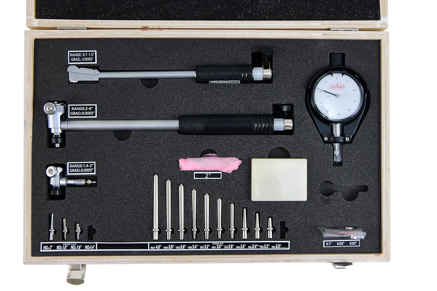 Shars 0.7-6" Dial Bore Gage Gauge .0005" Engine Cylinder Measuring Hole New 303-4768 L