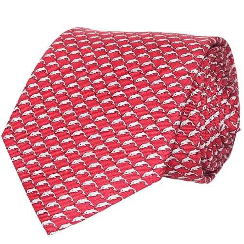 Men's 100% Silk Tie,Small Animal Print Necktie, Neat Patterns Designer