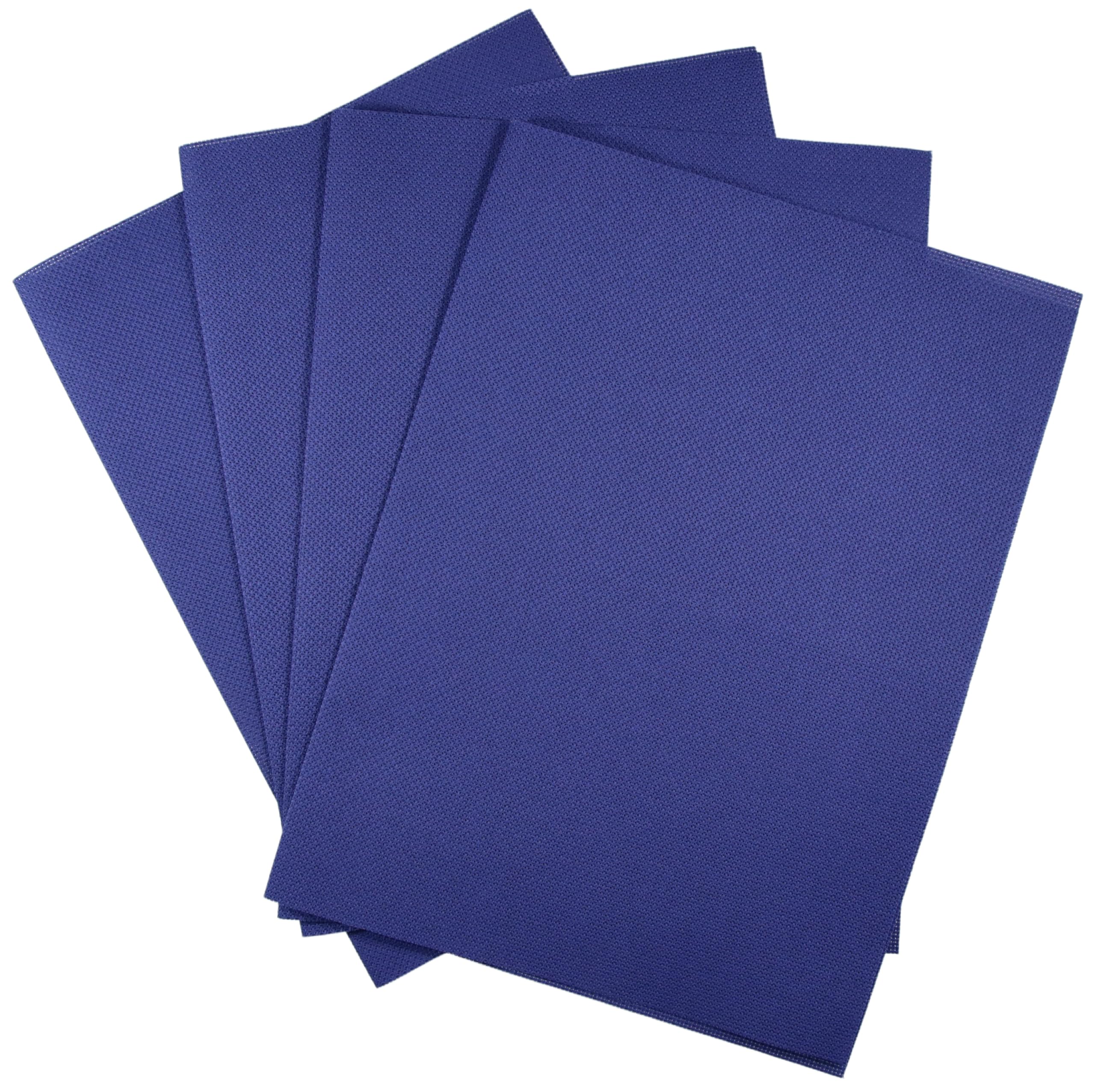 KCS 4/6 pc of 12" x 18"(30cmx45cm) 16CT Counted Cotton Aida Cloth Cross Stitch Fabric (4 pc, Royal Blue) โ image 1
