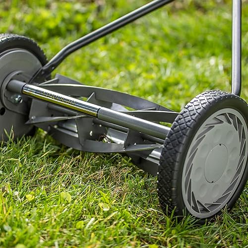 Miniatura 8 de American Lawn Mower Company 1415-16 Cortacésped de carrete de empuje de 5 cuchillas de 16 pulgadas 16 pulgadas 5 cuchillas gris