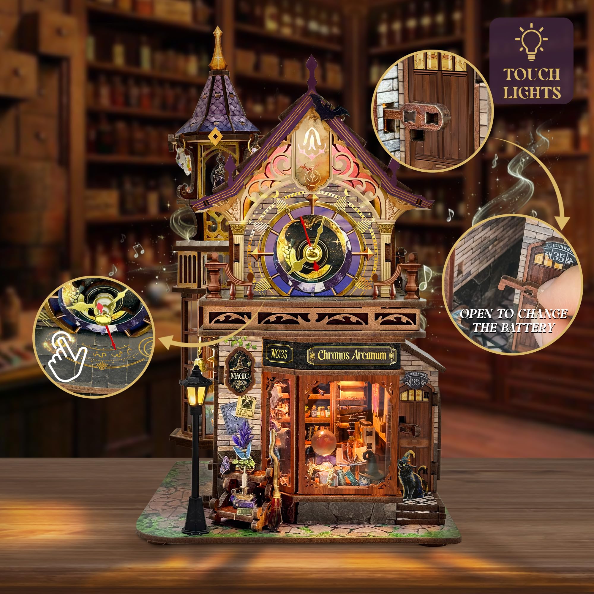 Book Nook - DIY Miniature House, Booknook con decorazione per libreria, modellismo da costruire per adulti - Time Magic Club