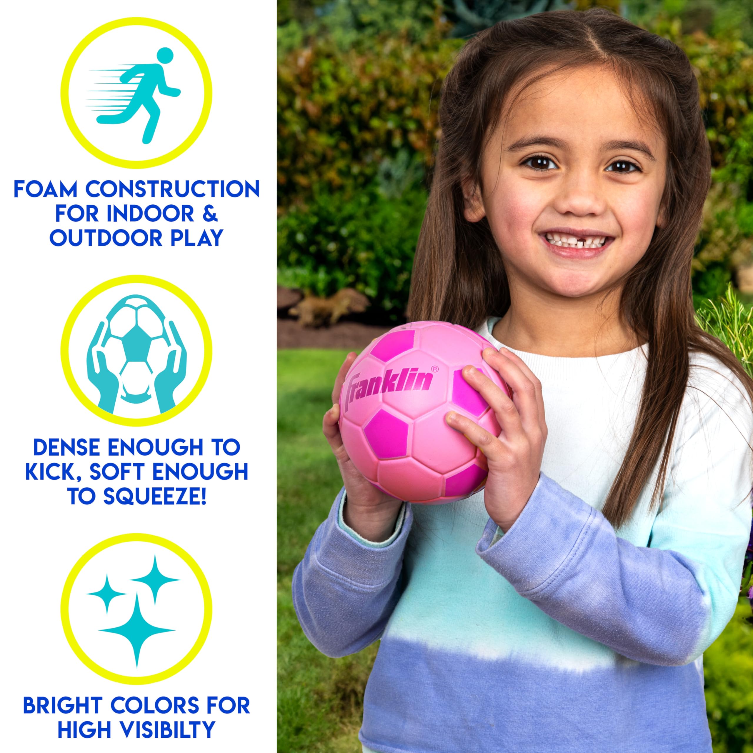 Franklin 60163 Mini Pro Brite - Pallone da calcio in schiuma