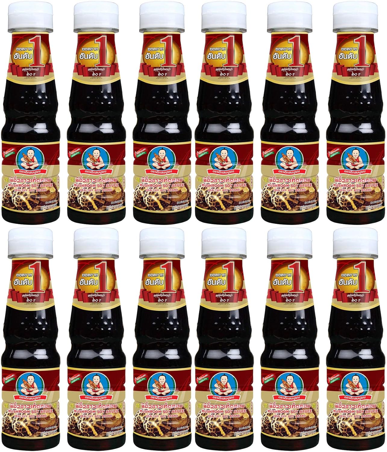 Healthy Boy Thai Mushroom Thin Soy Sauce, 5 Fl Oz, Product of Thailand (Pack of 3)