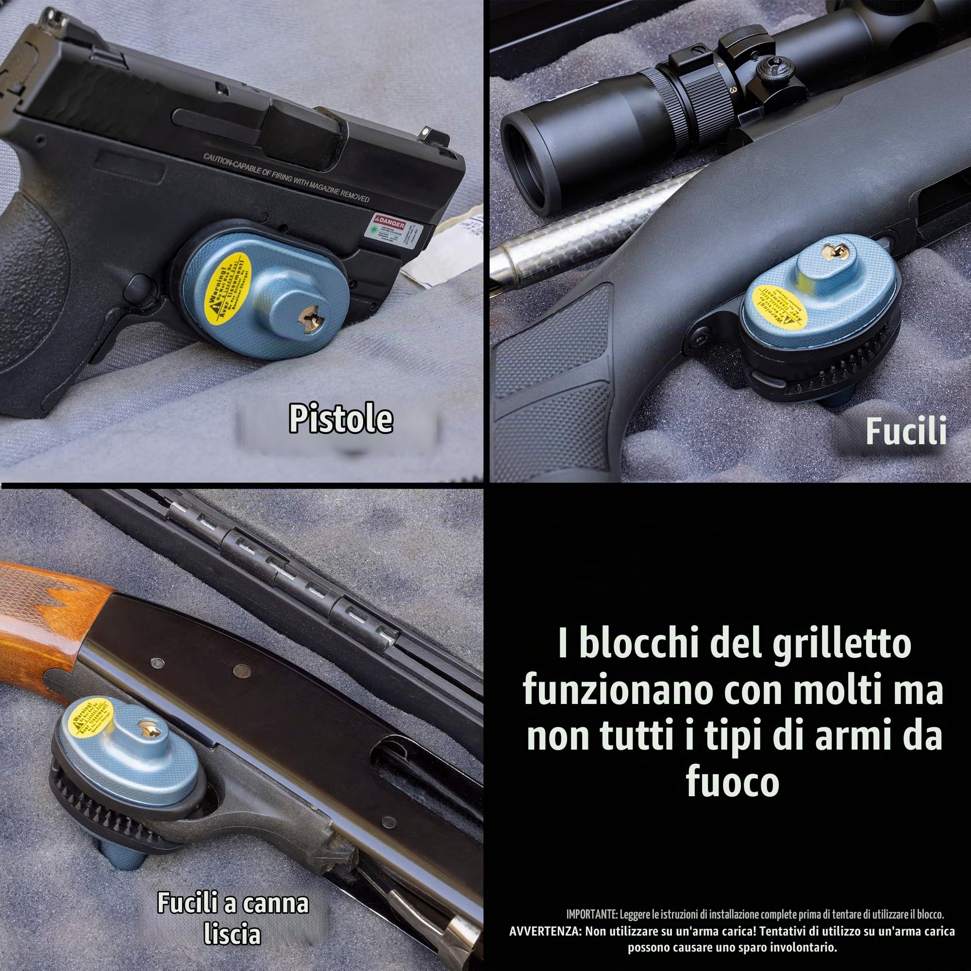 Master Lock 90DSPT Blocco Grilletto Pistola a Chiave, Multicolore, 5,7 x 3,5 x 4 cm
