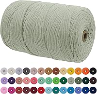 Vista 140 de JeogYong Cordón de macramé de un solo hilo 1mm x 426 yardas (1279 pies) Cuerda de algodón suave Hilo de macramé de 1 mm, suministros de macramé