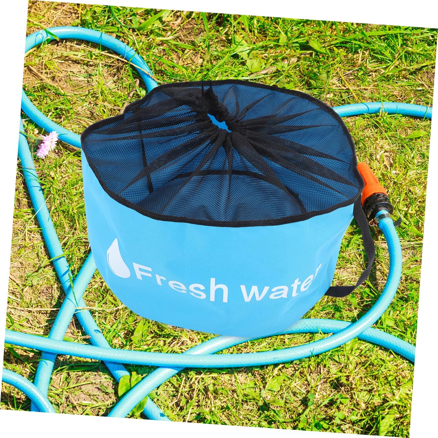 NUOBESTY RV Hose Storage Bag with Handle - 18x18x10 Inch Oxford Cloth Organizer Electrical Cords & Camper Tools Blue Storage Pouch for Garden Hoses, Miscellaneous Items