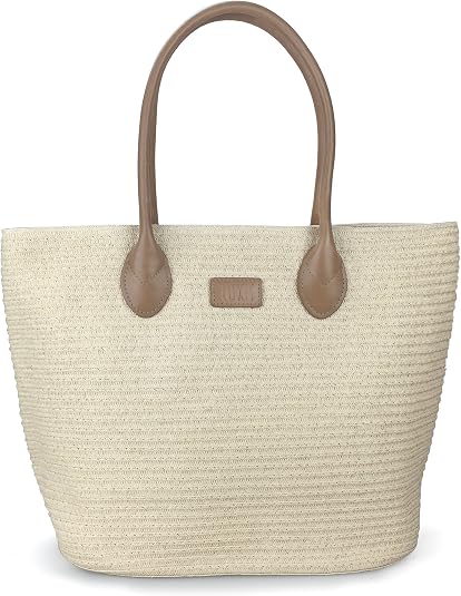 Amazon.com: HOXIS Straw Rattan Women Tote Summer Beach Shoulder Handbag ...