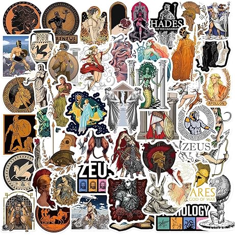 50Pcs Greek Mythology Gods Stickers