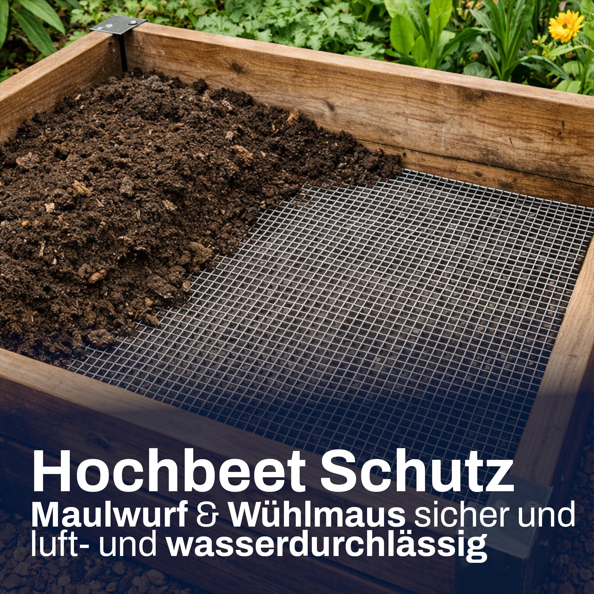Wühlmausgitter, Volierengitter, Maulwurfsperre, Hasendraht, Drahtgitter, Schweissgitter Verzinkt Rolle Maschenweite 6 x 6 mm Länge 25 m Breite 1m Drahtstärke 0,6 mm