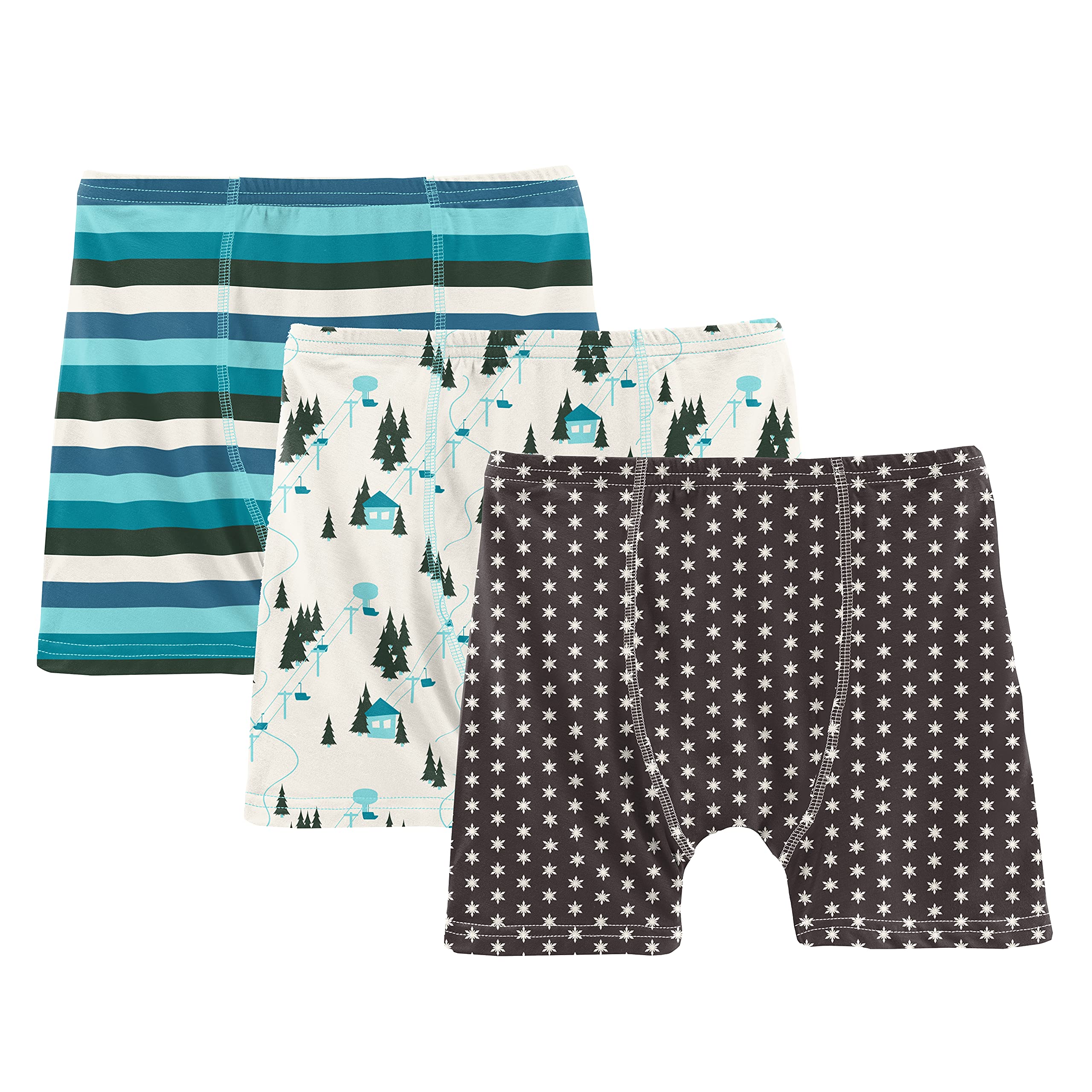 KicKee Pants Boys Boxer Briefs, Set of 2, Super Soft for All Day Comfort, Toddler to Big Kid Underwe