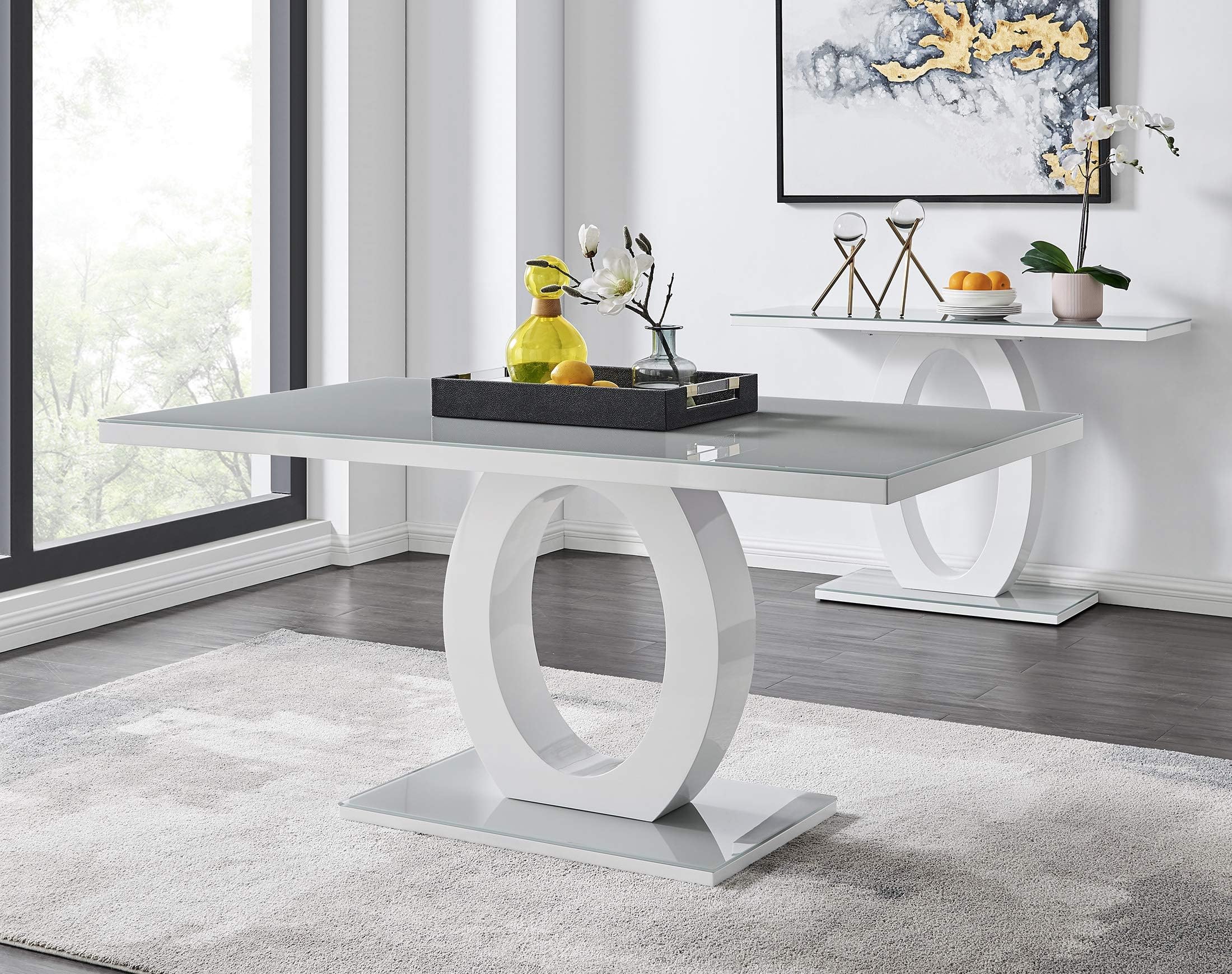 Furniturebox UK Dining Table - Giovani Dining Table - Contemporary High ...