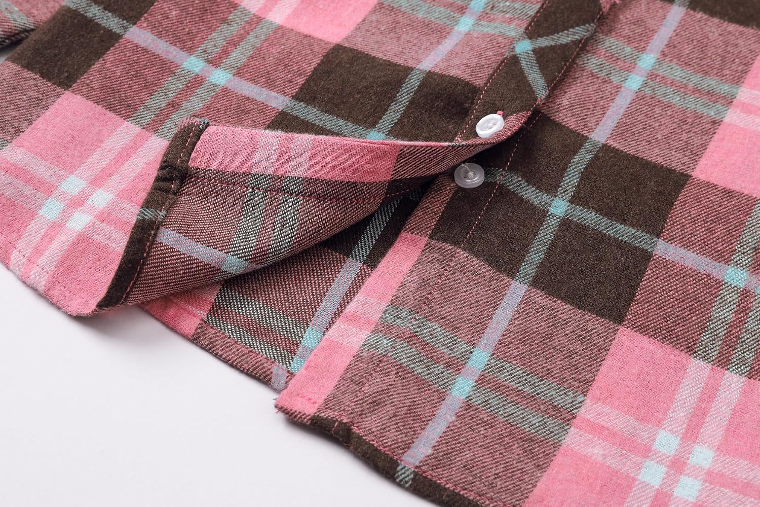 SANGTREE Girls and Womens Button Down Flannel Shirt Casual Plaid Long Sleeve Shirts