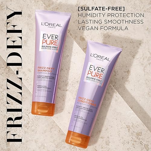 Miniatura 2 de LOreal Paris EverPure - Acondicionador Frizz-Defy sin sulfatos con aceite de marula 85 onzas líquidas el embalaje puede variar
