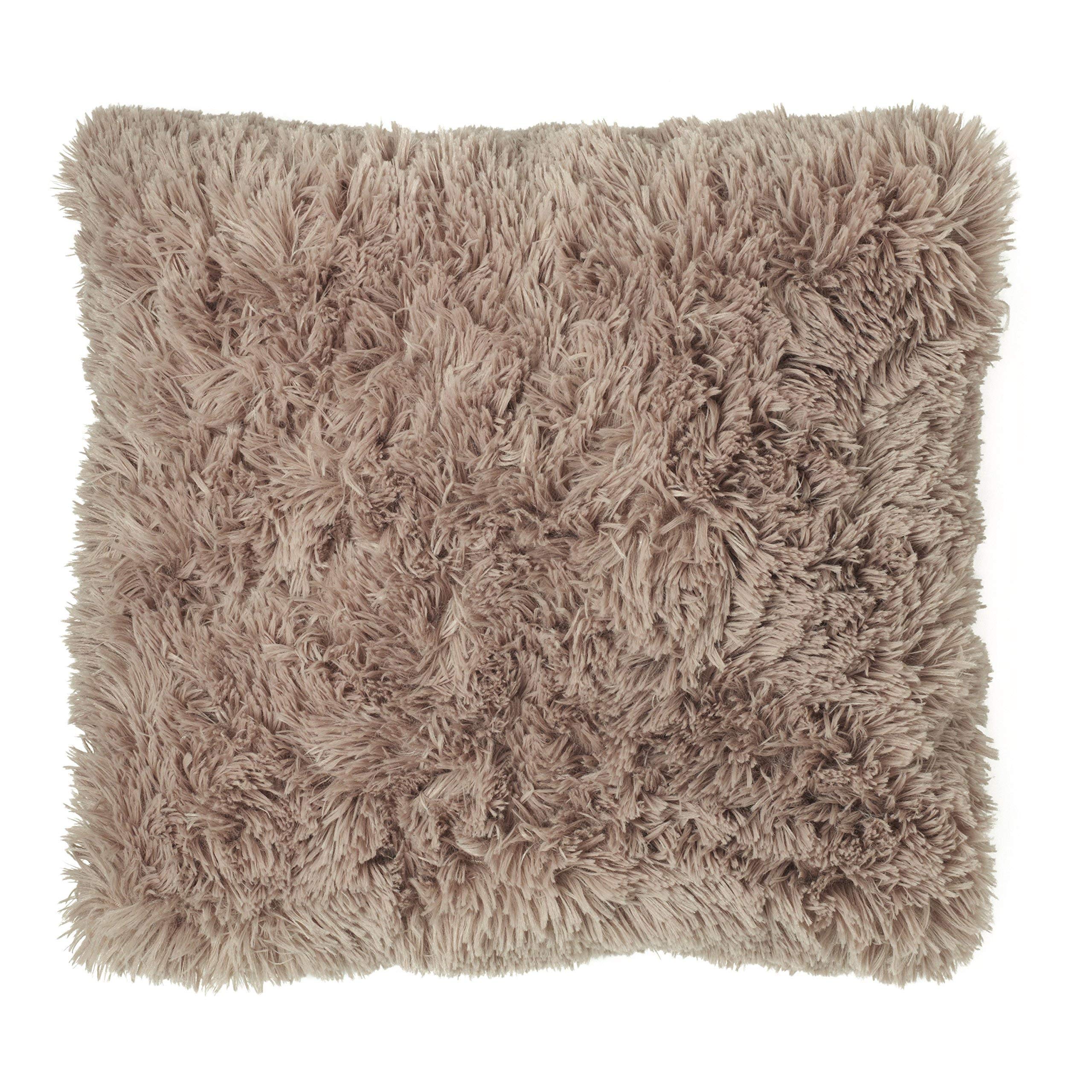 Catherine Lansfield  Beige Cuddly Deep Pile Faux Fur Cushion in Size 45x45cm, Sports Direct