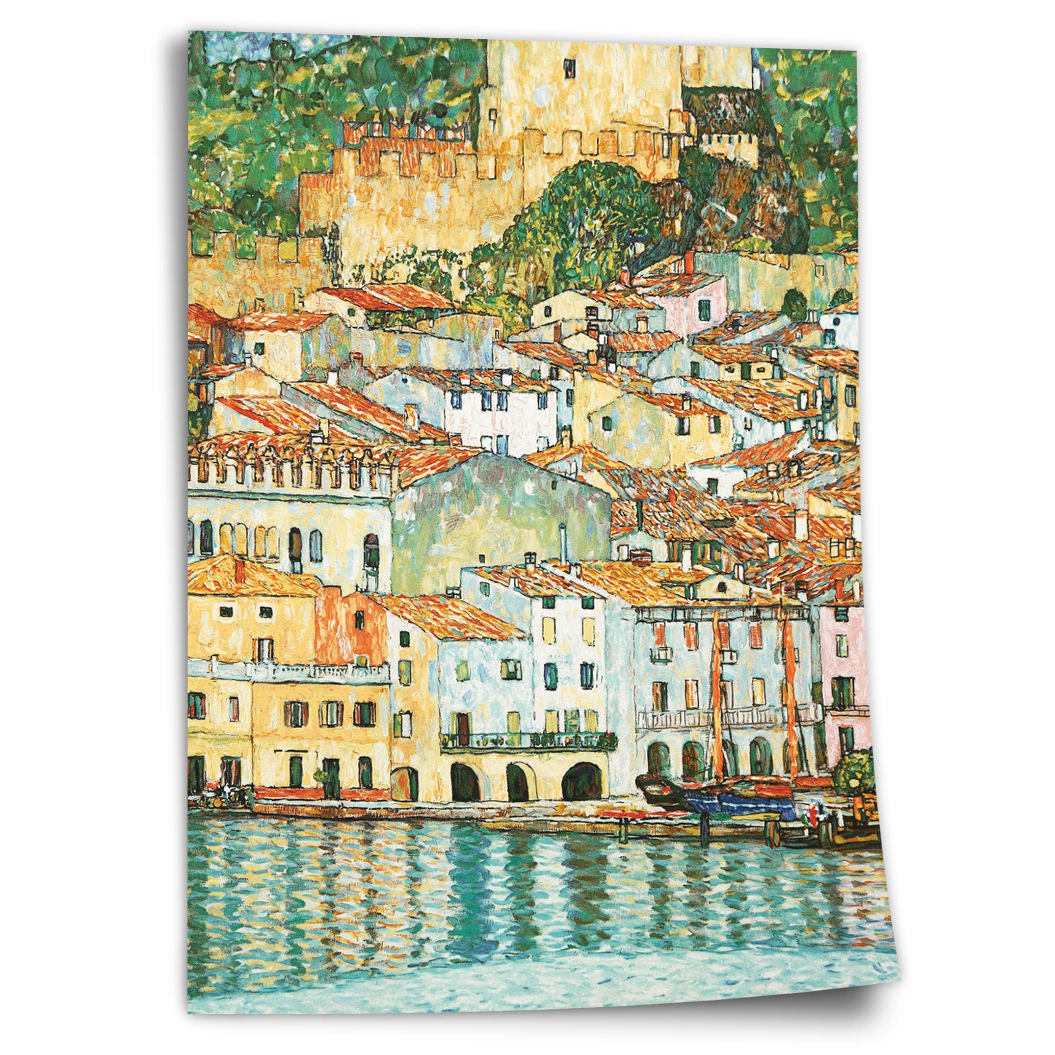 Gustav Klimt Poster: Malcesine on Lake Garda (1913), unframed art print, mural - A4, A3, A2, A1, A0, XXL - living room, bedroom, kitchen, decoration