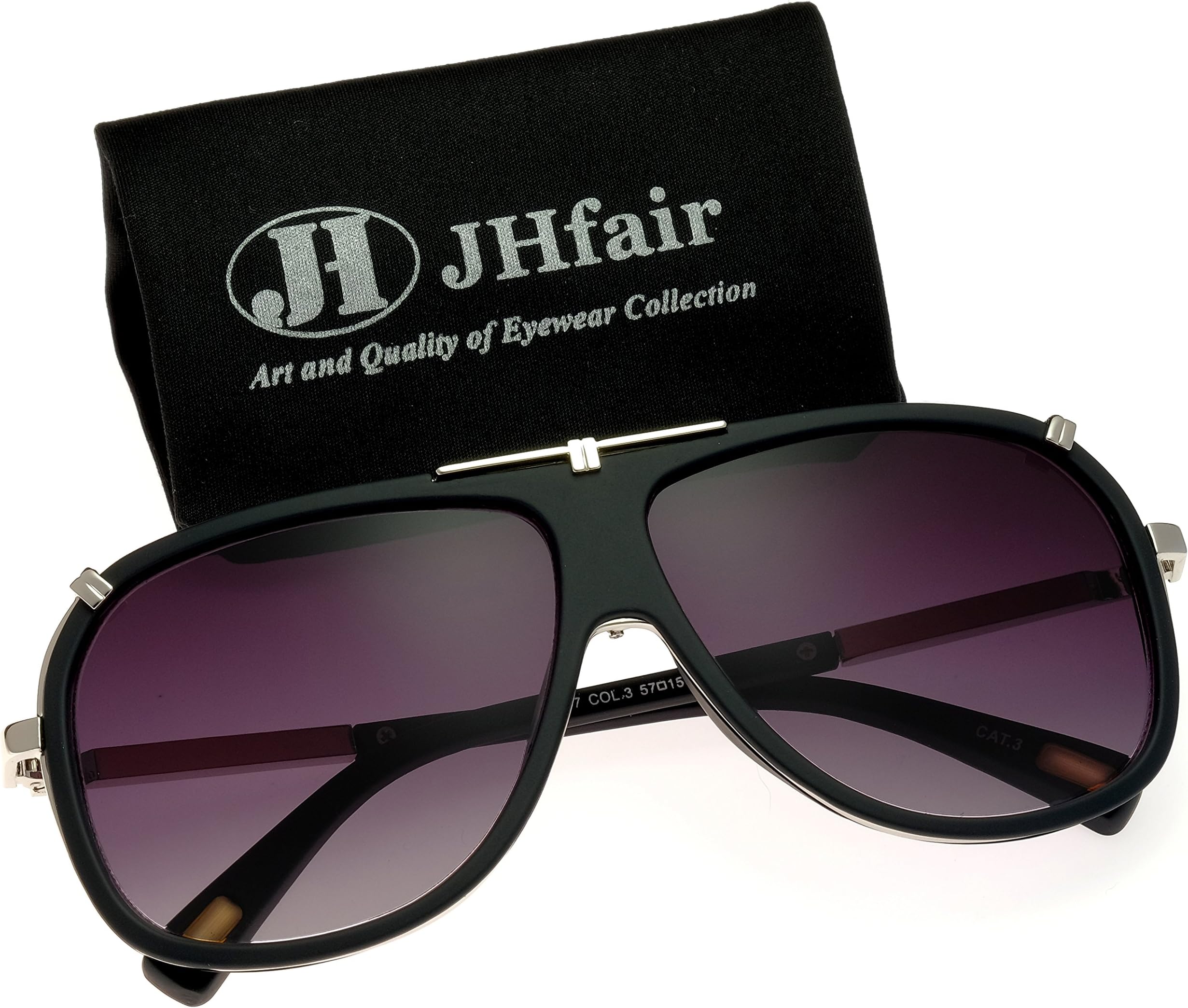 Large Retro Aviator Fashion Mens Brand Designer Sunglasses for Men