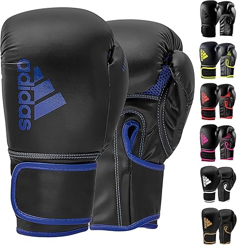 adidas Hybrid 80 - Guantes de boxeo para boxeo, kickboxing, artes marciales mixtas, bolsas y entrenamiento y fitness, guantes de boxeo para hombres