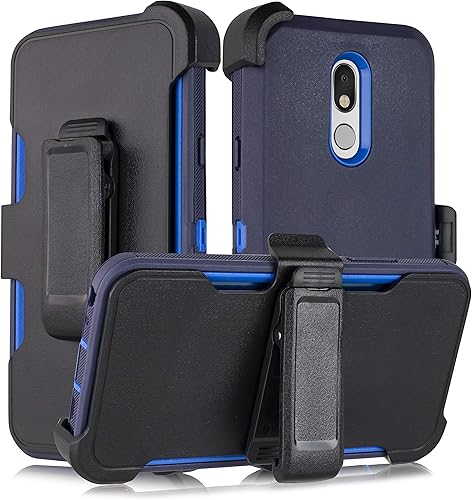 Funda para LG Stylo 5 (2019), serie Armor con protector de pantalla integrado, resistente funda resistente de cuerpo completo clip giratorio para