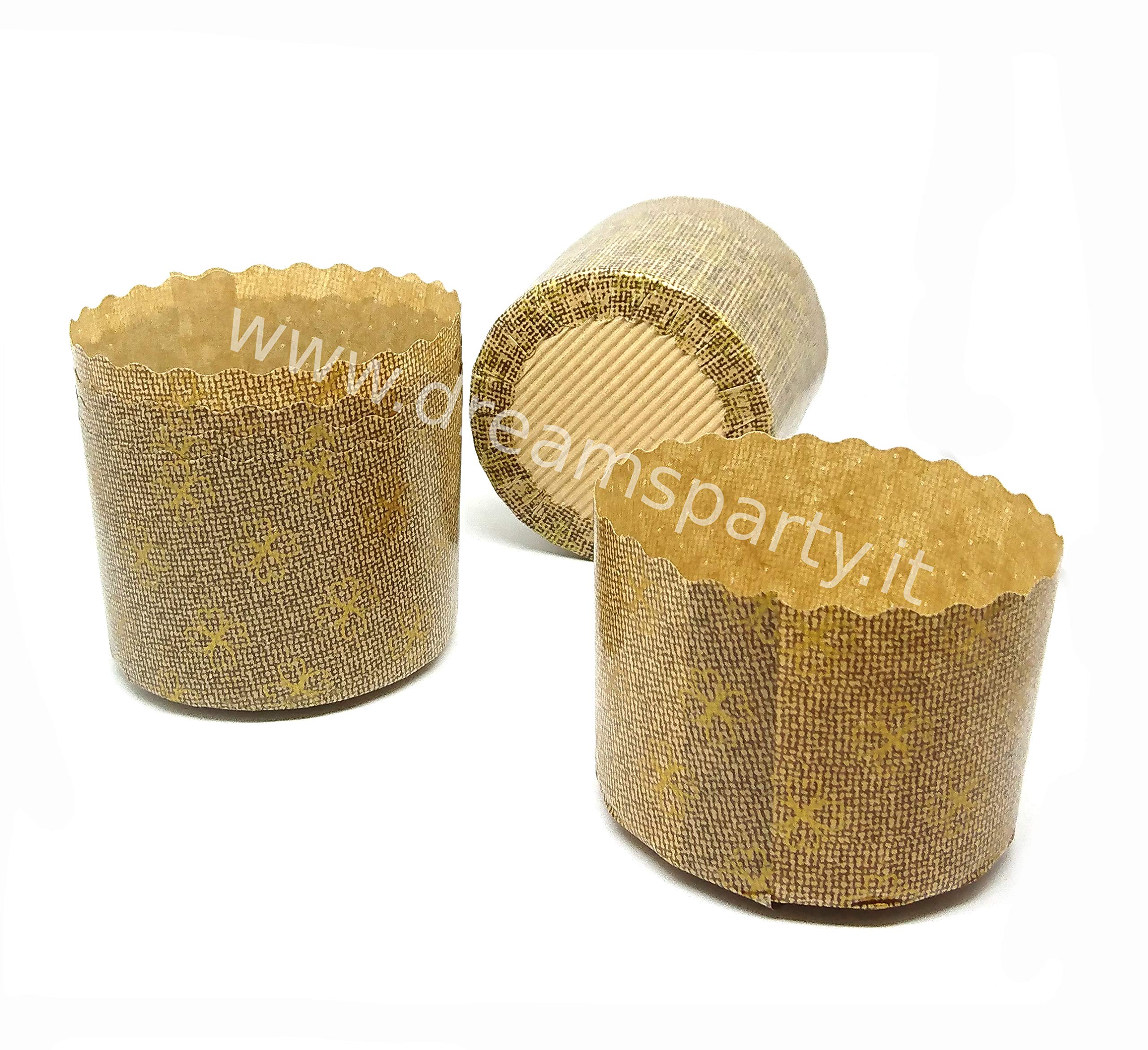 Stampo Per Panettone In Carta - Confezione Da 10 Pezzi | Antiaderente E Pronto All'uso